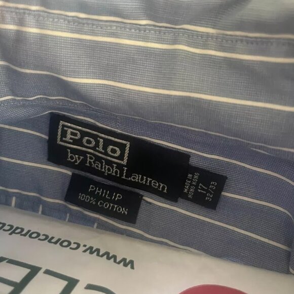 Polo Ralph Lauren Men's Button Up Dress Shirt Size 17 32/33 Philip - Picture 4 of 4